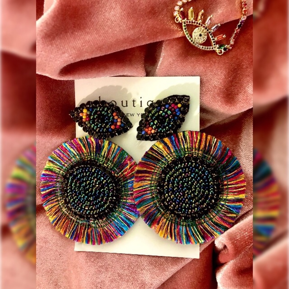 New multi color earrings